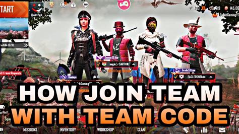 How To Join Team With Team Code Pubg Mobile Pallab Gaming Youtube