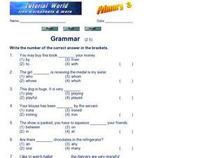 grammar lesson plans worksheets lesson planet