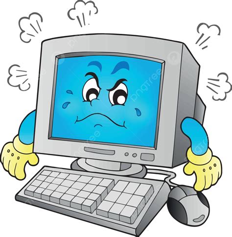 Computer Theme Image 1 Vector Artwork Unhappy Vector Vector Artwork