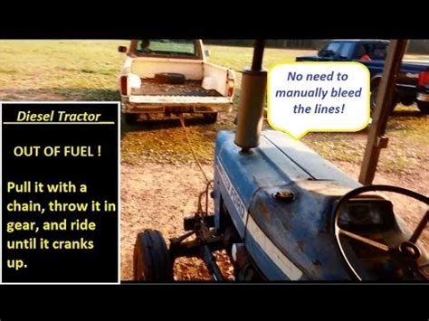 As the fuel pump starts to go bad, you. Cranking Diesel Tractor When Out of Fuel ... (ran out of gas) ... - YouTube