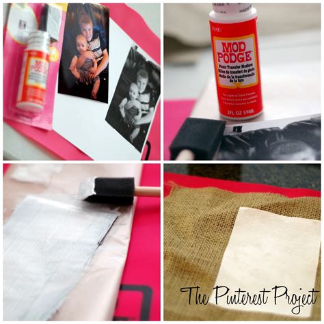 Photo Transfer Onto Fabric Withmod Podge The Pinterest Project