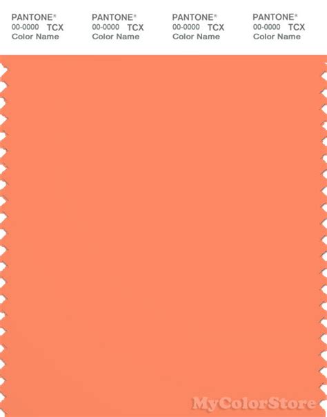 Pantone Smart 16 1442 Tcx Color Swatch Card Pantone Melon
