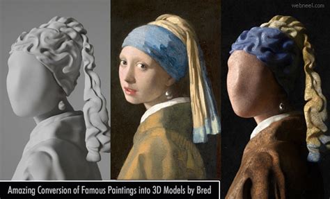Amazing Conversion Of Famous Paintings Into 3d Models By Bred