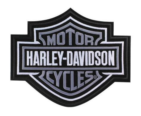 Harley Davidson Silver Bar And Shield Patch 2xl 9 14 X 7 1116
