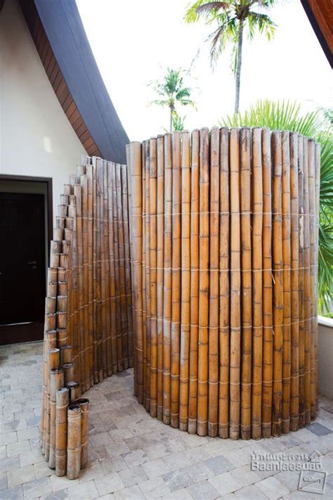 Bamboo Outdoor Shower Bamboo Wall As Shower Screen Touch The