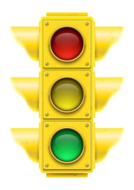 Premium Vector Realistic Traffic Light Illustration