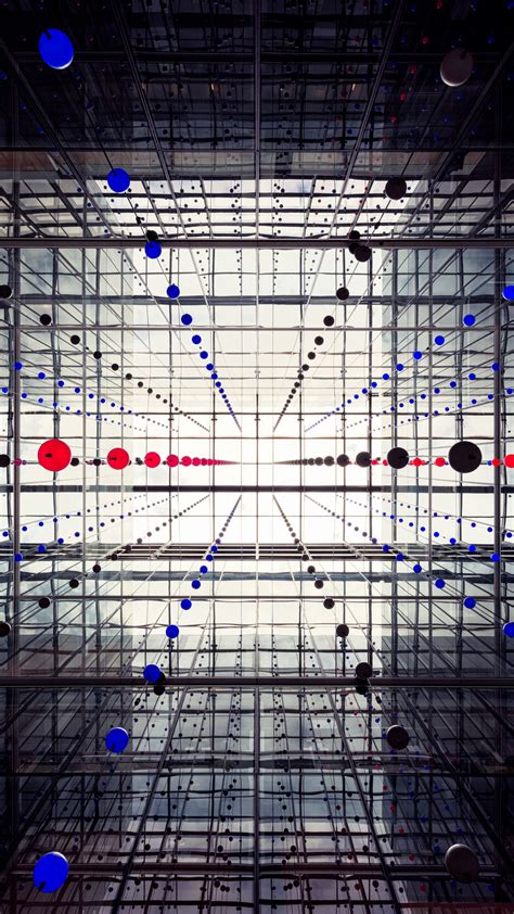 Glass Building Wallpaper 4k Spheres Modern Architecture Interior