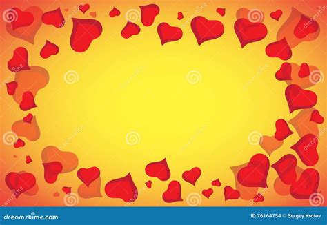 Abstract Vector Love Background Full Of Hearts Valentines Day Frame