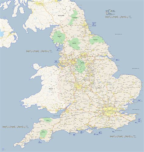 Large Map Of England 3000 X 3165 Pixels And 800k Is Size