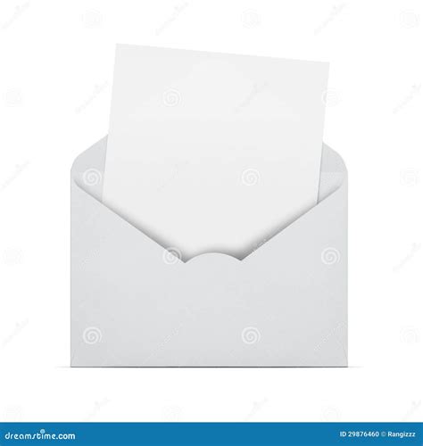 Blank Letter In An Envelope Stock Photo Image 29876460