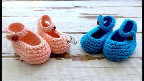 How To Knit Easy Baby Toddler Shoes Using Straight Needles So