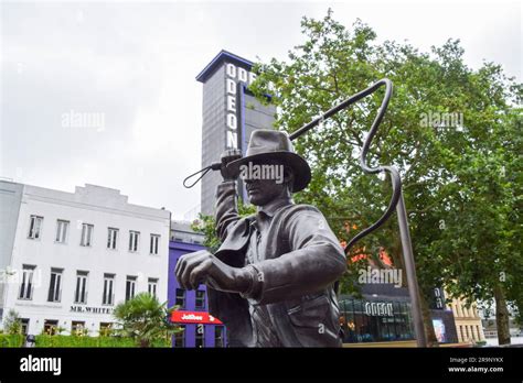 London, UK. 28th June 2023. A new sculpture of Indiana Jones has been