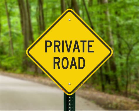 Private Road No Trespassing Signs