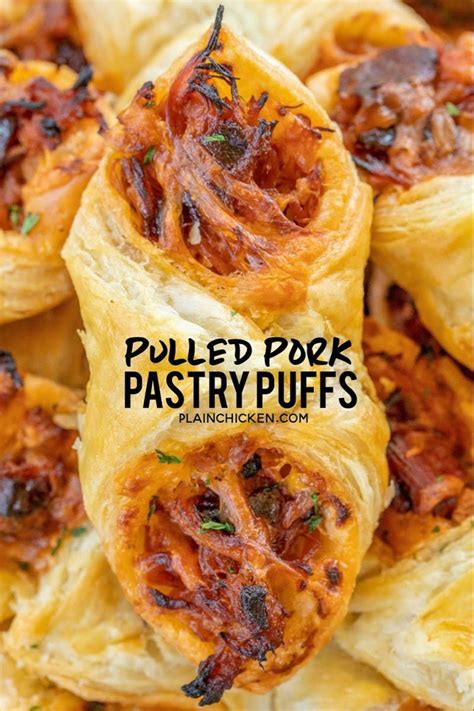 This pulled pork recipe is made in the crockpot for a super moist and tender meat. Pulled Pork Pastry Puffs - only 4 ingredients! Great ...