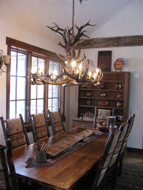 Elk lighting table runner, one size, light toffee, white. Lighting: Enchanting Rustic Dining Room Lighting But Looks ...
