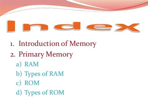 Computer Memory Presentation