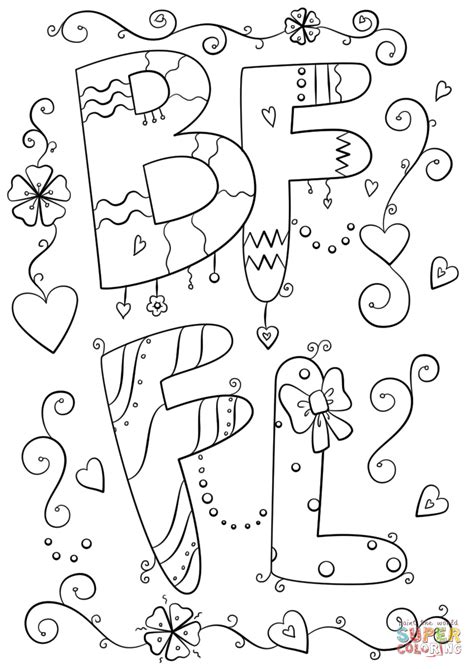 Bffl coloring page | Free Printable Coloring Pages