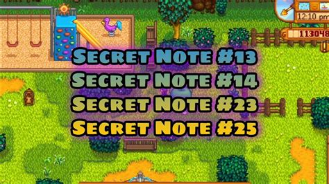 Secret Note 13 14 23 25 Stardew Valley Pcandroid Youtube