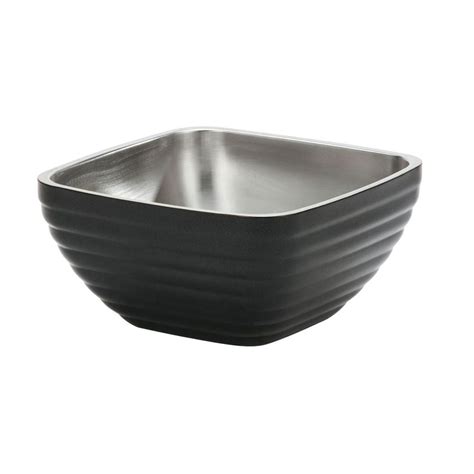 Vollrath Serving Bowl Double Wall Stainless Steel Square Black 11 13
