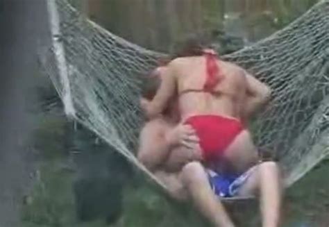 Hidden Cam Video With A Teen Couple Banging In A Hammock Video