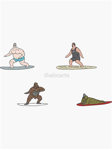 The Big Lez Show Surfing Sticker For Sale By Thebcarts Redbubble
