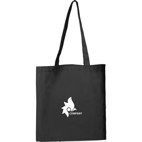 We make our own products to save you money. Black Logo Printed Cotton Shopping Bag - Luxury Wedding ...