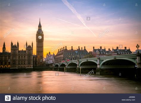 Big Ben Dusk Evening Light Sunset Houses Of Parliament Westminster