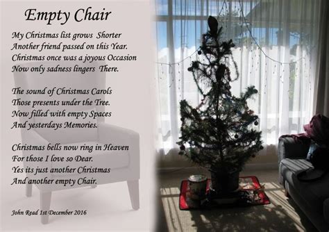 Empty Chair Holiday Poems In 2020 Holiday Poems Loved One In