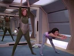 Beverly Crusher Deanna Troi Workout Gif Google Search Deanna Troi