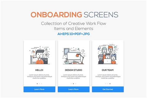 15 Onboarding Screens For App Templates And Themes Creative Market
