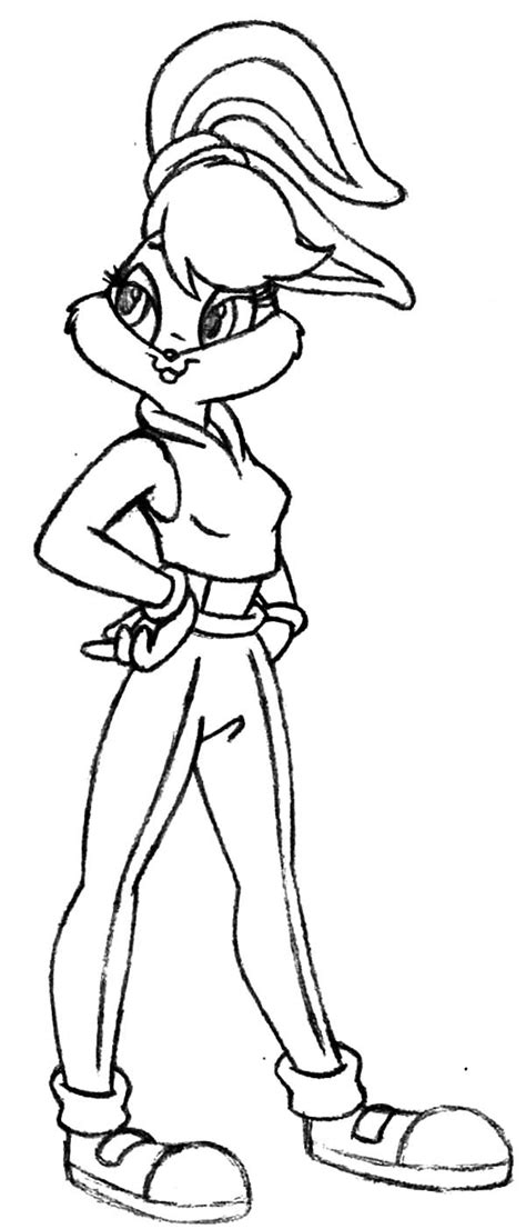 Stylish Lola Bunny Coloring - Download & Print Online Coloring Pages