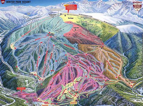 Colorado Ski Maps Winter Park Resort Trail Map