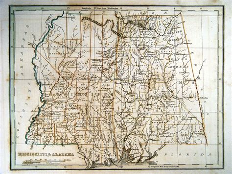Map Of Mississippi And Alabama