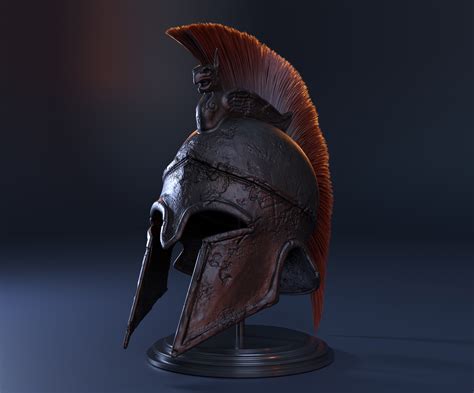 Ancient Greek Helmet Helmet Of The Corinthian Type And Pair Of Greaves