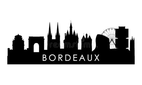 Bordeaux Skyline Horizontal Banner Stock Vector Illustration Of