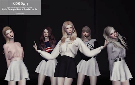 Flower Chamber Kpop Girls Groups Dance Postures Set V1 • Sims 4