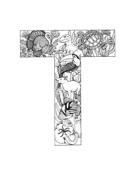 Coloring Pages Alphabet Letter T Coloring Home