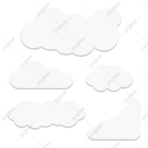 Gambar Vektor Set Awan Putih Png Gratis Awan Putih Awan Awan Vektor