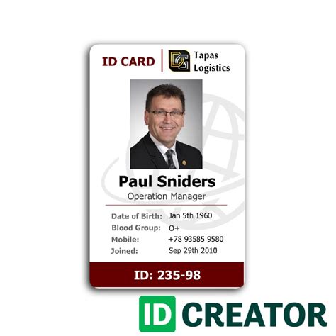 Id Card Format For Employee What You Need To Know Free Sample