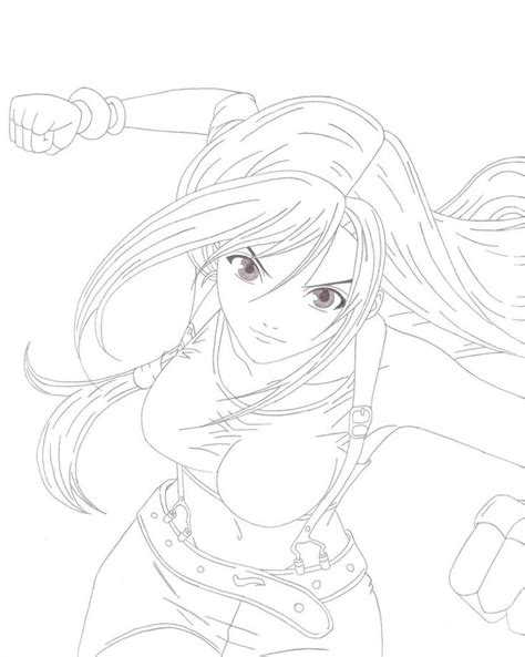 Coloring pages from final fantasy 7 are a fun way for kids of all ages to practise imagination, concentration, motor skills, and colour recognition. Tifa Lockheart. - Lineart - by Sutaku.deviantart.com on ...