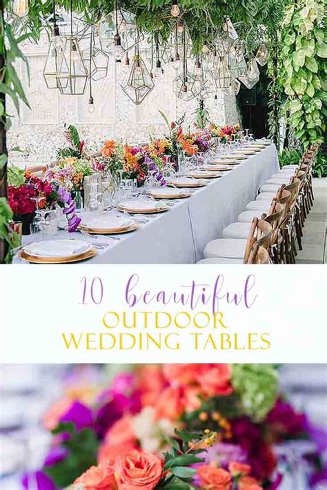 10 Beautiful Outdoor Wedding Reception Table Ideas Happy