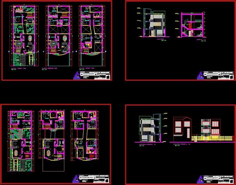 Duplex House Dwg Section For Autocad Designs Cad