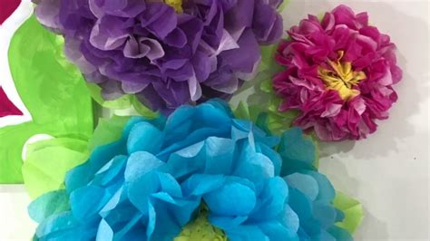 Diy Tissue Paper Flower Tutorial Youtube