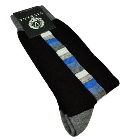 Viyella Grey Black And Blue Striped Mens Socks From Ties Planet Uk