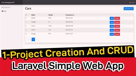 How To Create A Simple Laravel Application Part Project Creation And Crud Youtube
