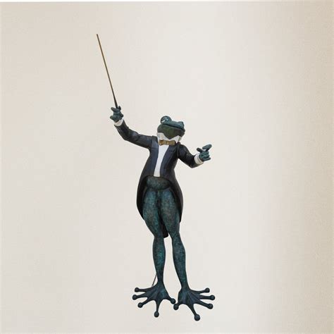 Monumental Three Frogs Playing Musical Instruments Premium Bronze