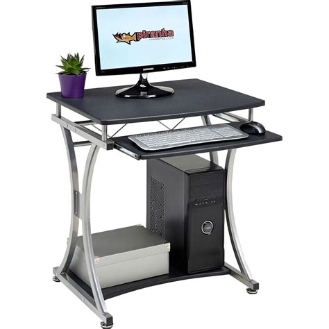 Compact Computer Desk Trolly With Keyboard Shelf Home Office In