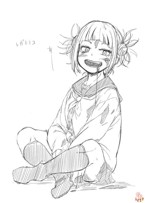 Himiko Toga Beautiful Coloring Pages My Hero Academia Coloring Pages