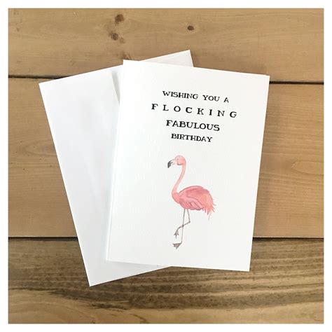 Flocking Birthday Flamingo Birthday Card Flamingo Card Flamingo Birthday Card Funny