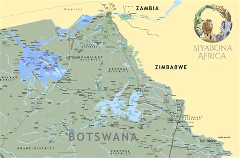 Map Of Botswana Interactive Map